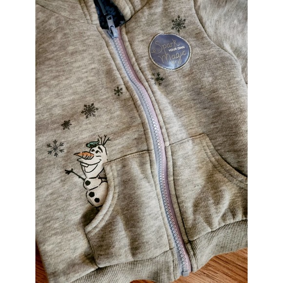 Frozen Zip Up Hoodie 3T Olaf Ana Elsa - Picture 2 of 2